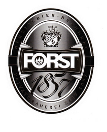 FORST, SPEZIALBIER BRAUEREI, PRIVATBRAUEREI SEIT 1857 logo