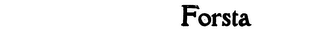 FORSTA logo