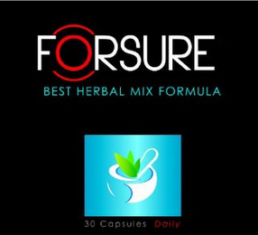 FORSURE BEST HERBAL MIX FORMULA 30 CAPSULES DAILY logo