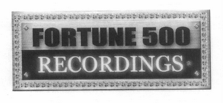 FORTUNE 500 RECORDINGS logo