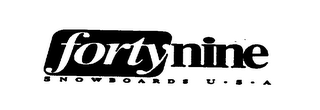FORTYNINE SNOWBOARDS U S A logo