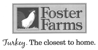 FOSTER FARMS TURKEY. THE CLOSEST TO HOME. logo
