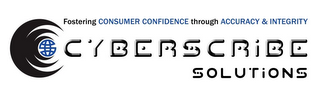 FOSTERING CONSUMER CONFIDENCE THROUGH ACCURACY & INTEGRITY CYBERSCRIBE SOLUTION logo
