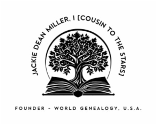 FOUNDER-WORLD GENEALOGY, U.S.A. DEAN JACKIE I [COUSIN TO THE STARS] logo