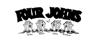FOUR JOHNS JE JF JT JP EXTRA FRESH TASTY PRODUCE logo