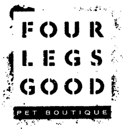 FOUR LEGS GOOD PET BOUTIQUE logo