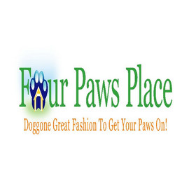 FOUR PAWS PLACE DOGGONE GREAT FASHION TO GET YOUR PAWS ON! logo