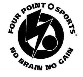 FOUR POINT 0 SPORTS NO BRAIN NO GAIN logo
