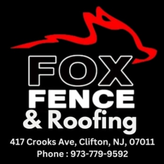 FOX FENCE & ROOFING 417 CROOKS AVE, CLIFTON, NJ, 07011 PHONE: 973-779-9592 logo