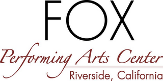 FOX PERFORMING ARTS CENTER RIVERSIDE, CALIFORNIA logo