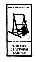 FOX PRODUCTS, INC. THE FOX PLATFORM LADDER logo
