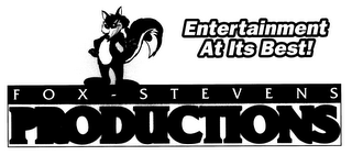 FOX - STEVENS PRODUCTIONS ENTERTAINMENT AT ITS BEST! logo