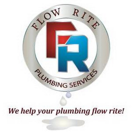 FR FLOW RITE PLUMBING SERVICES WE HELP YOUR PLUMBING FLOW RITE! logo