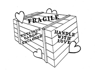 FRAGILE PRECIOUS CARGO ENCLOSED HANDLE WITH LOVE logo