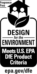 FRAGRANCE FREE DESIGN FOR THE ENVIRONMENT MEETS U.S. EPA DFE PRODUCT CRITERIA EPA.GOV/DFE