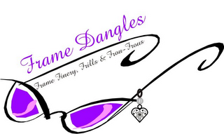 FRAME DANGLES FRAME FINERY, FRILLS & FROU-FROUS logo