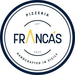 FRANCA'S PIZZERIA HANDCRAFTED IN SICILY ESTD 2022 logo