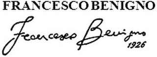 FRANCESCO BENIGNO FRANCESCO BENIGNO 1926 logo