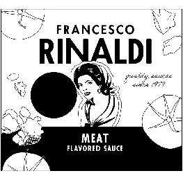FRANCESCO RINALDI QUALITY SAUCES SINCE 1979 MEAT FLAVORED SAUCE logo