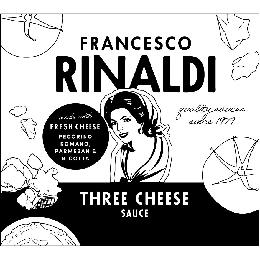 FRANCESCO RINALDI QUALITY SAUCES SINCE 1979 THREE CHEESE SAUCE MADE WITH FRESH CHEESE PECORINO ROMANO, PARMESAN & RICOTTA