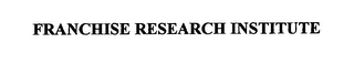 FRANCHISE RESEARCH INSTITUTE logo