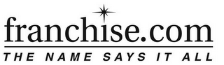 FRANCHISE.COM THE NAME SAYS IT ALL logo