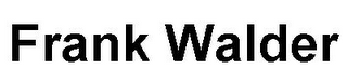 FRANK WALDER logo