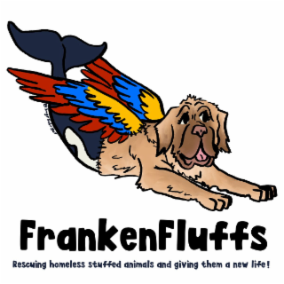 FRANKENFLUFFS RESCUING HOMELESS STUFFED ANIMALS AND GIVING THEM A NEW LIFE! SAGE SHR8ER logo