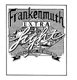 FRANKENMUTH EXTRA LIGHT NATURALLY LIGHT, FIRE-BREWED BEER logo