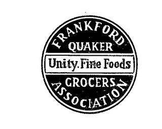 FRANKFORD QUAKER UNITY.FINE FOODS GROCERS ASSOCIATION logo