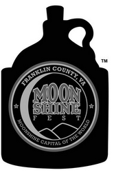 FRANKLIN COUNTY, VA MOONSHINE FEST MOONSHINE CAPITAL OF THE WORLD logo