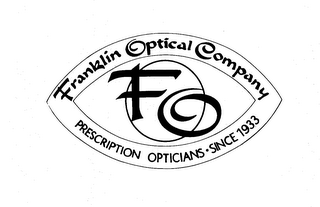 FRANKLIN OPTICAL COMPANY FO PRESCRIPTION OPTICIANS - SINCE 1933 logo
