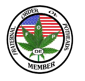 FRATERNAL ORDER OF POTHEADS MEMBER F O P DE logo