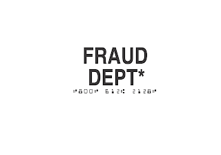 FRAUD DEPT* "800 612 2128" logo