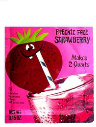 FRECKLE FACE STRAWBERRY MAKES 2 QUARTS IMITATION STRAWBERRY FLAVOR SOFT DRINK MIX NET WT. 0.15 OZ. logo