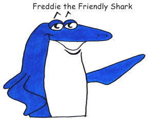 FREDDIE THE FRIENDLY SHARK logo