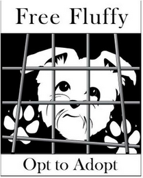 FREE FLUFFY OPT TO ADOPT logo