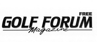 FREE GOLF FORUM MAGAZINE logo