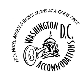 FREE HOTEL ADVICE & RESERVATIONS AT A GREAT PRICE. WASHINGTON D.C. ACCOMMODATIONS logo