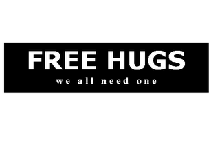 FREE HUGS WE ALL NEED ONE logo