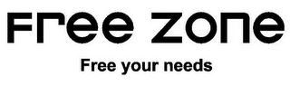 FREE ZONE FREE YOUR NEEDS logo
