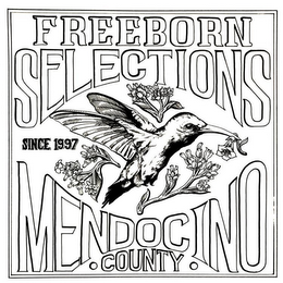 FREEBORN SELECTIONS SINCE 1997 MENDOCINO COUNTY logo