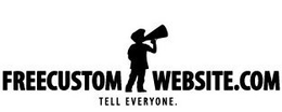 FREECUSTOMWEBSITE.COM TELL EVERYONE. logo