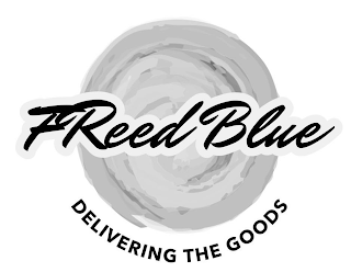 FREED BLUE DELIVERING THE GOODS logo