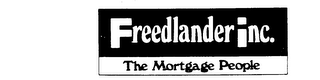 FREEDLANDER INC. THE MORTGAGE PEOPLE logo