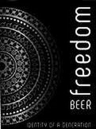 FREEDOM BEER IDENTITY OF A GENERATION logo