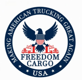 FREEDOM CARGO MAKING AMERICAN TRUCKING  GREAT AGAIN USA logo