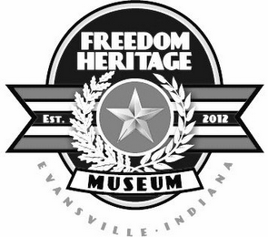 FREEDOM HERITAGE MUSEUM, EST. 2012, EVANSVILLE INDIANA logo