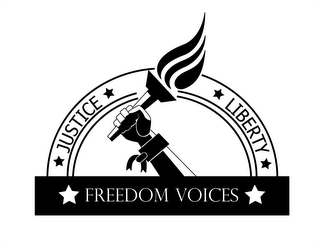 FREEDOM VOICES JUSTICE LIBERTY logo