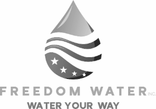 FREEDOM WATER INC. WATER YOUR WAY logo